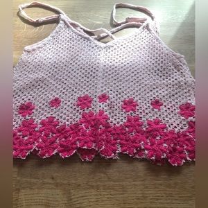 Free People Crochet Floral Tank